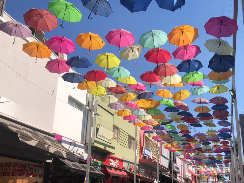 Rua 13 de Maio terá nova cobertura que irá substituir guarda-chuvas